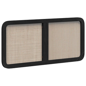 Schwarzes Rattan Kopfteil 120 cm