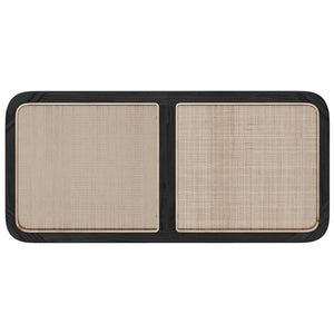 Schwarzes Rattan Kopfteil 120 cm