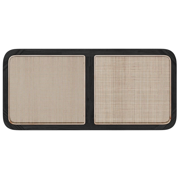Schwarzes Rattan Kopfteil 120 cm