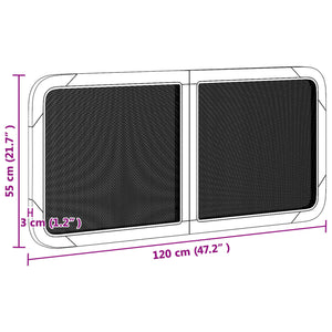 Schwarzes Rattan Kopfteil 120 cm