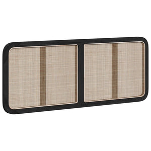 Schwarzes Rattan Kopfteil 140 cm