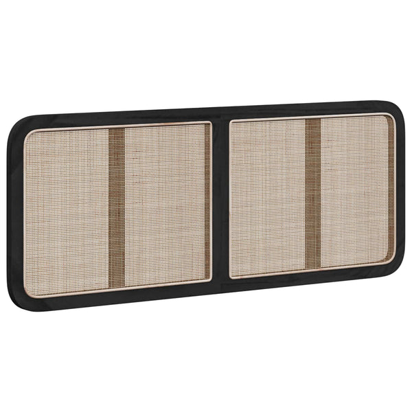 Schwarzes Rattan Kopfteil 140 cm