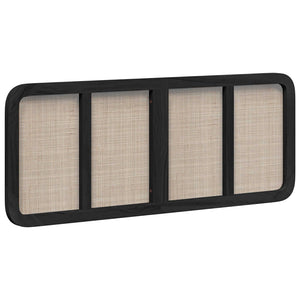 Schwarzes Rattan Kopfteil 140 cm