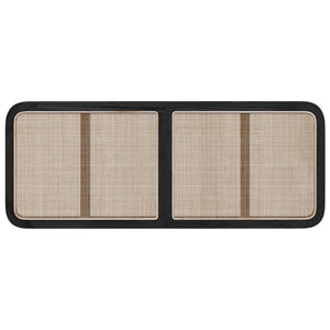 Schwarzes Rattan Kopfteil 140 cm