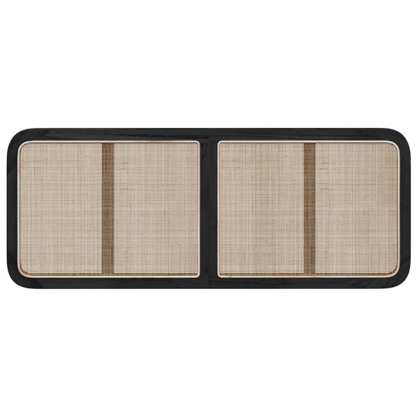 Schwarzes Rattan Kopfteil 140 cm