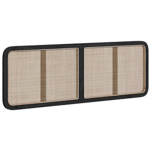 Schwarzes Rattan-Kopfteil 160 cm