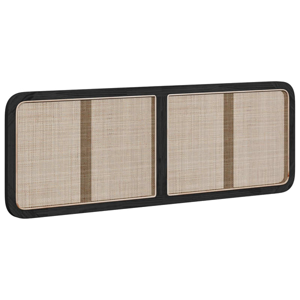 Schwarzes Rattan-Kopfteil 160 cm
