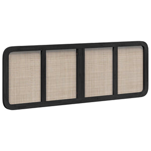 Schwarzes Rattan-Kopfteil 160 cm