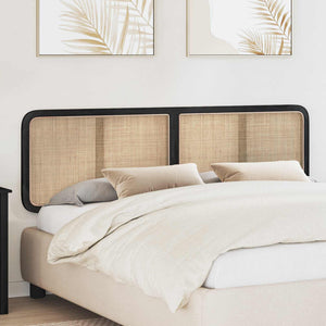 Schwarzes Rattan Kopfteil 180 cm