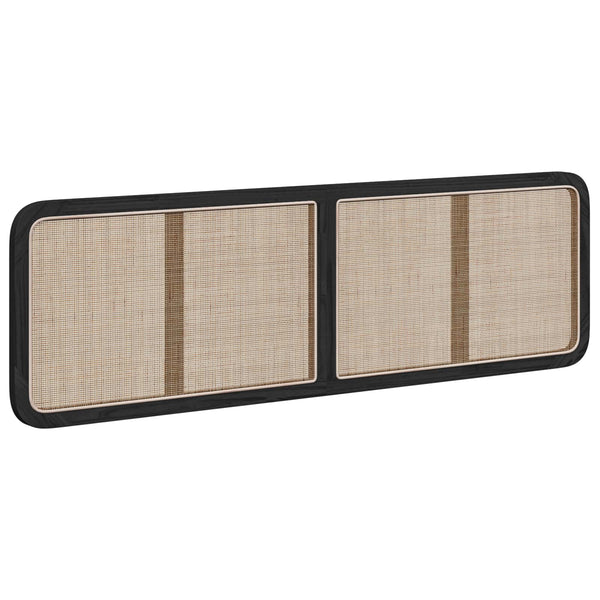 Schwarzes Rattan Kopfteil 180 cm
