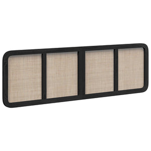 Schwarzes Rattan Kopfteil 180 cm
