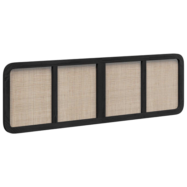 Schwarzes Rattan Kopfteil 180 cm
