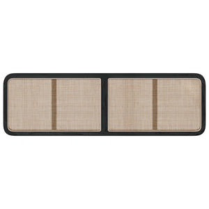 Schwarzes Rattan Kopfteil 180 cm