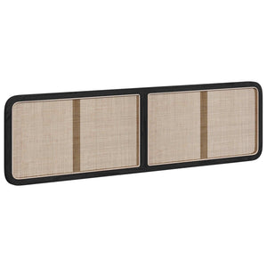 Schwarzes Rattan Kopfteil 200x55 cm