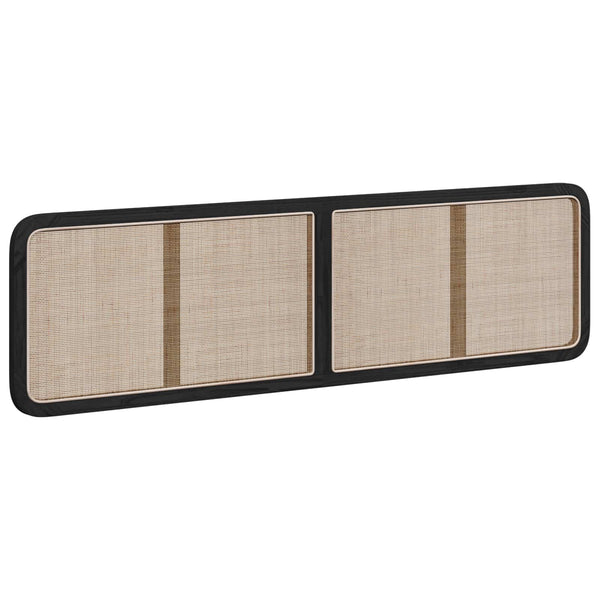 Schwarzes Rattan Kopfteil 200x55 cm