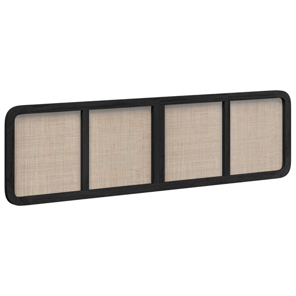 Schwarzes Rattan Kopfteil 200x55 cm