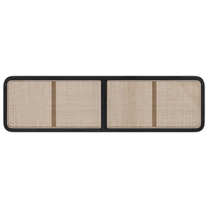 Schwarzes Rattan Kopfteil 200x55 cm