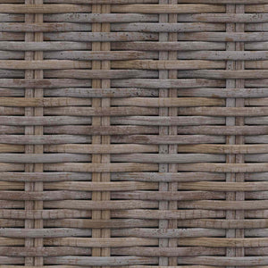 Sitzbank Rattan Grau 110 cm mit Stauraum