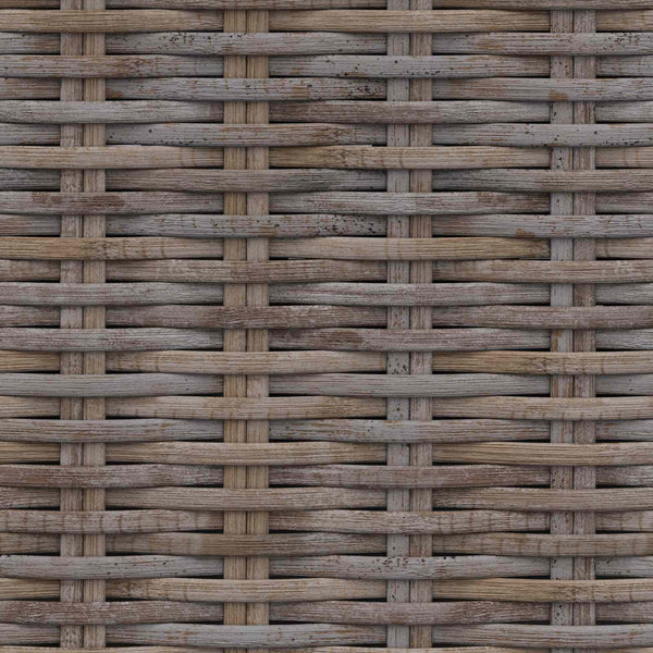 Sitzbank Rattan Grau 110 cm mit Stauraum