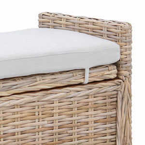 Sitzbank Rattan mit Stauraum & Kissen