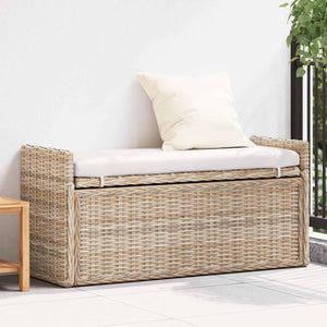 Sitzbank Rattan mit Stauraum & Kissen