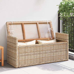 Sitzbank Rattan mit Stauraum & Kissen