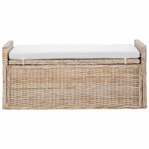 Sitzbank Rattan mit Stauraum & Kissen
