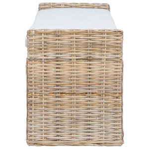 Sitzbank Rattan mit Stauraum & Kissen