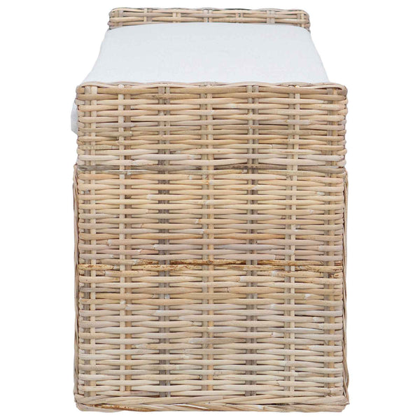 Sitzbank Rattan mit Stauraum & Kissen