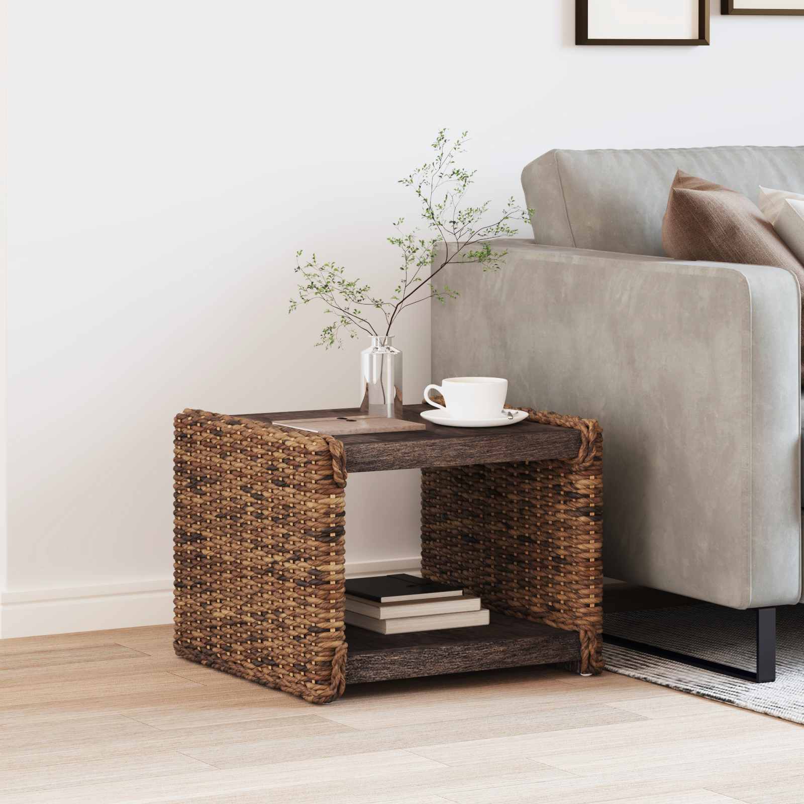 Couchtisch Natur Mahagoni 45x45 cm