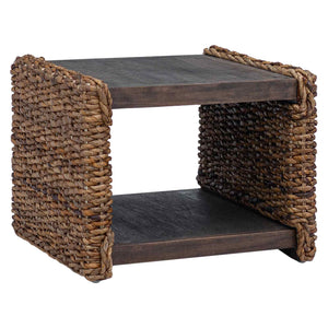 Couchtisch Natur Mahagoni 45x45 cm