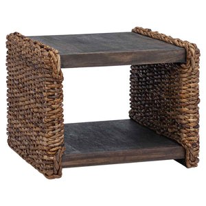 Couchtisch Natur Mahagoni 45x45 cm