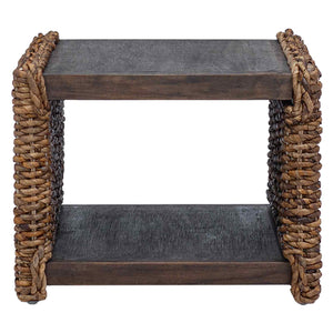Couchtisch Natur Mahagoni 45x45 cm