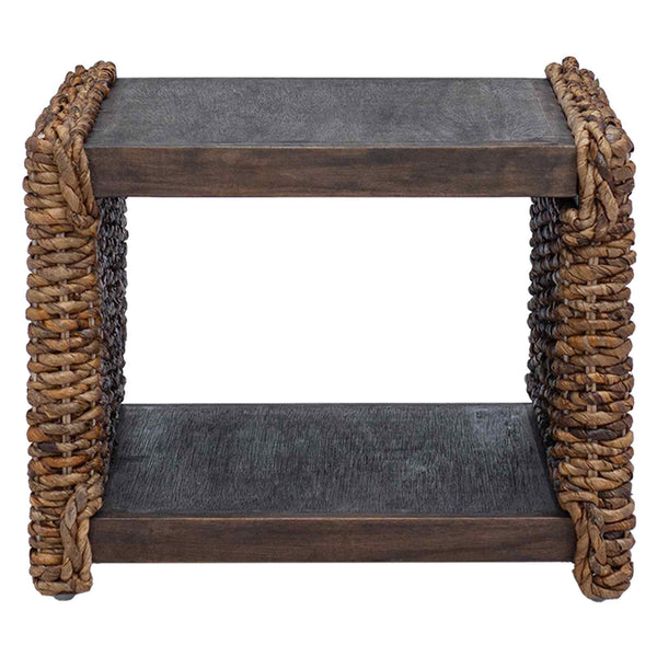 Couchtisch Natur Mahagoni 45x45 cm