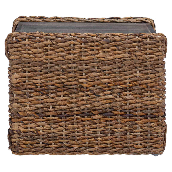 Couchtisch Natur Mahagoni 45x45 cm