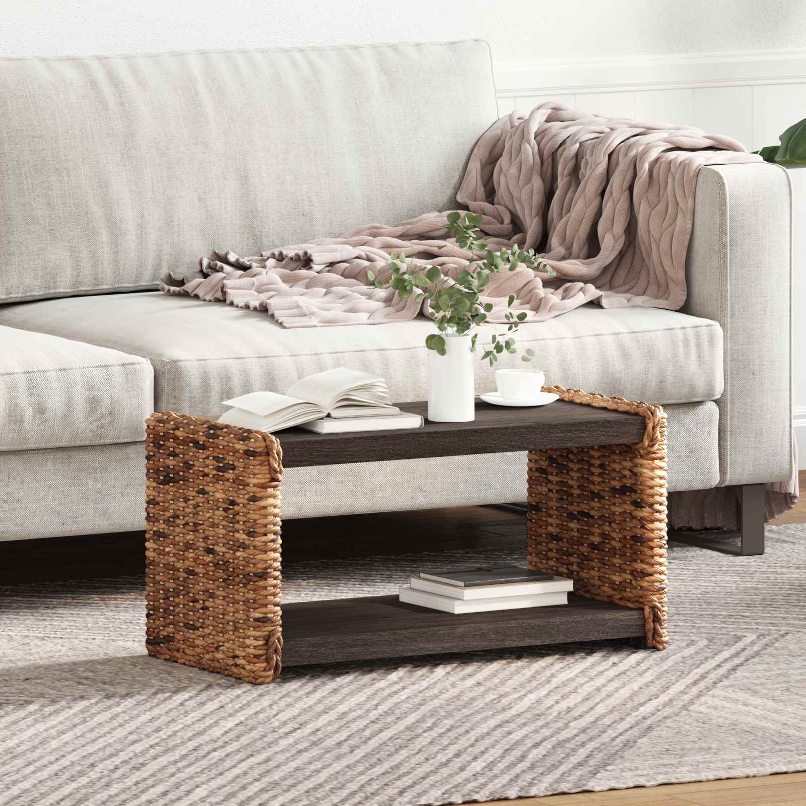 Couchtisch Mahagoni Natur 70x35x35 cm