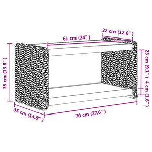 Couchtisch Mahagoni Natur 70x35x35 cm