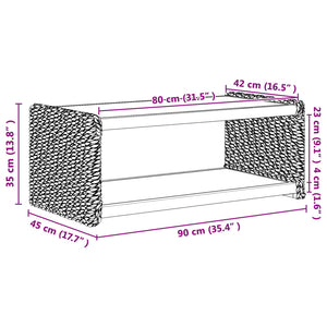 Couchtisch Mahagoni Massivholz 90x45 cm