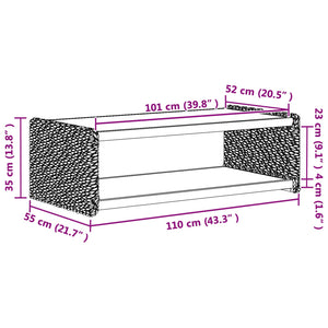 Couchtisch Mahagoni Natur 110cm