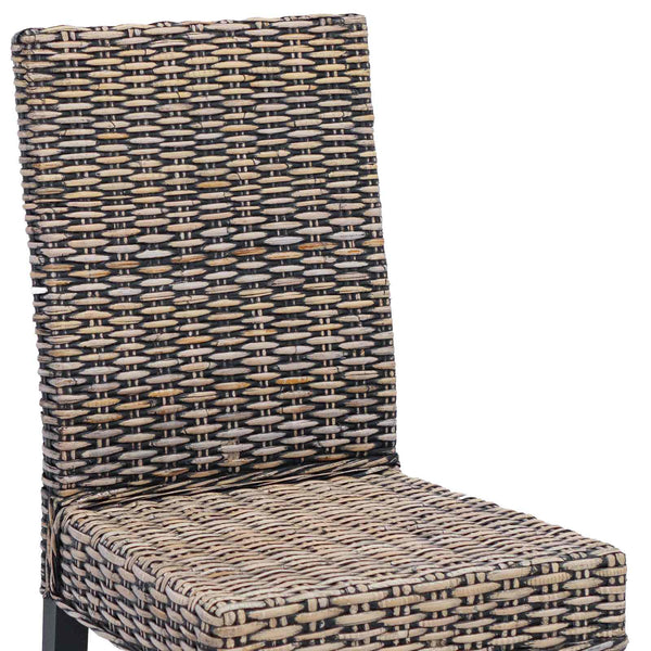 Esszimmerstühle 2er Set Schwarz Gewaschen
