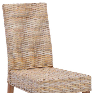 Esszimmerstühle 2er Set Natur Rattan