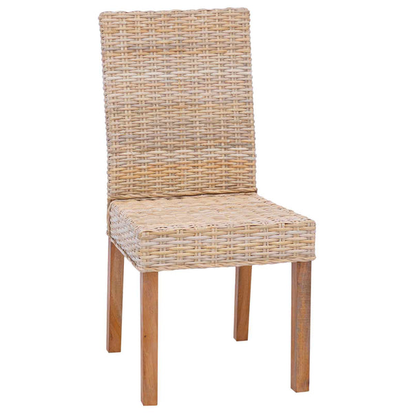 Esszimmerstühle 2er Set Natur Rattan