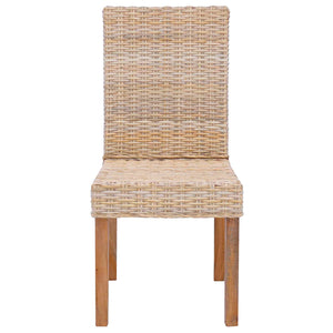 Esszimmerstühle 2er Set Natur Rattan