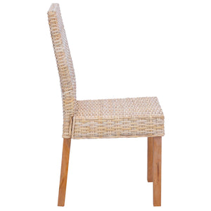 Esszimmerstühle 2er Set Natur Rattan