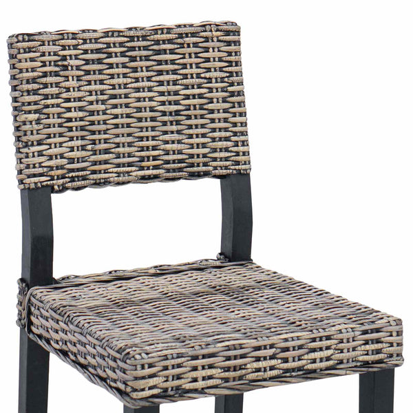 Esszimmerstühle 2er Set, Schwarz Gewaschen