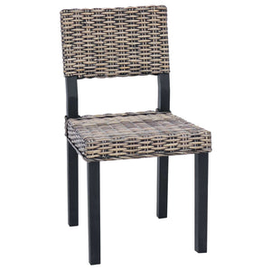 Esszimmerstühle 2er Set, Schwarz Gewaschen