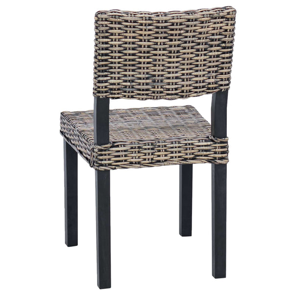 Esszimmerstühle 2er Set, Schwarz Gewaschen