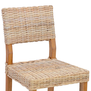 Esszimmerstühle 2er Set Natur Kubu Rattan
