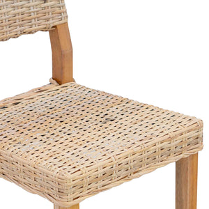 Esszimmerstühle 2er Set Natur Kubu Rattan