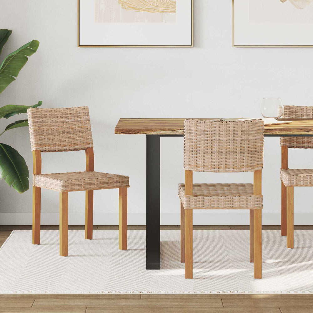Esszimmerstühle 2er Set Natur Kubu Rattan